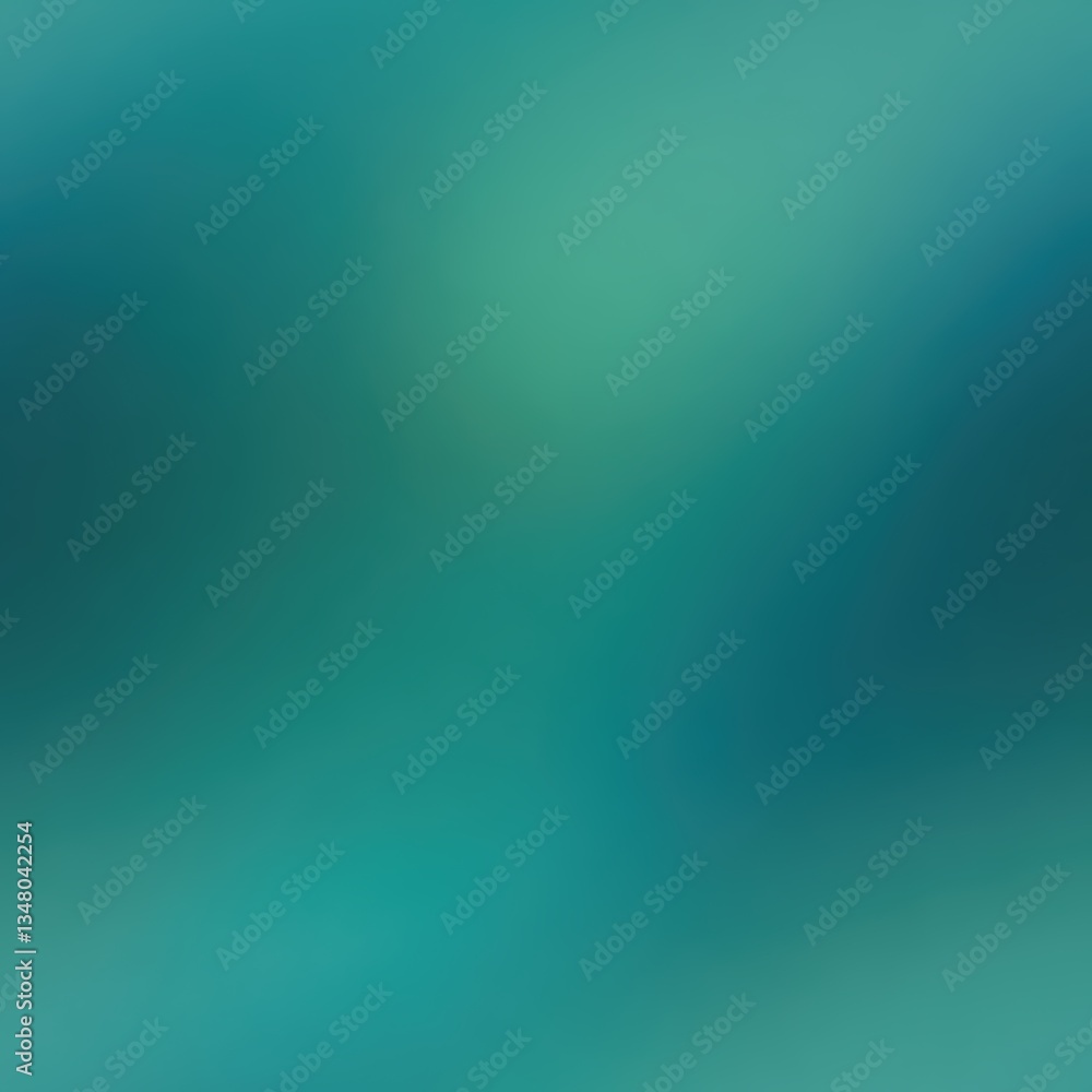 Poster abstract image of blurred gradient with teal and dark turquoise shades transitioning subtly in tone 