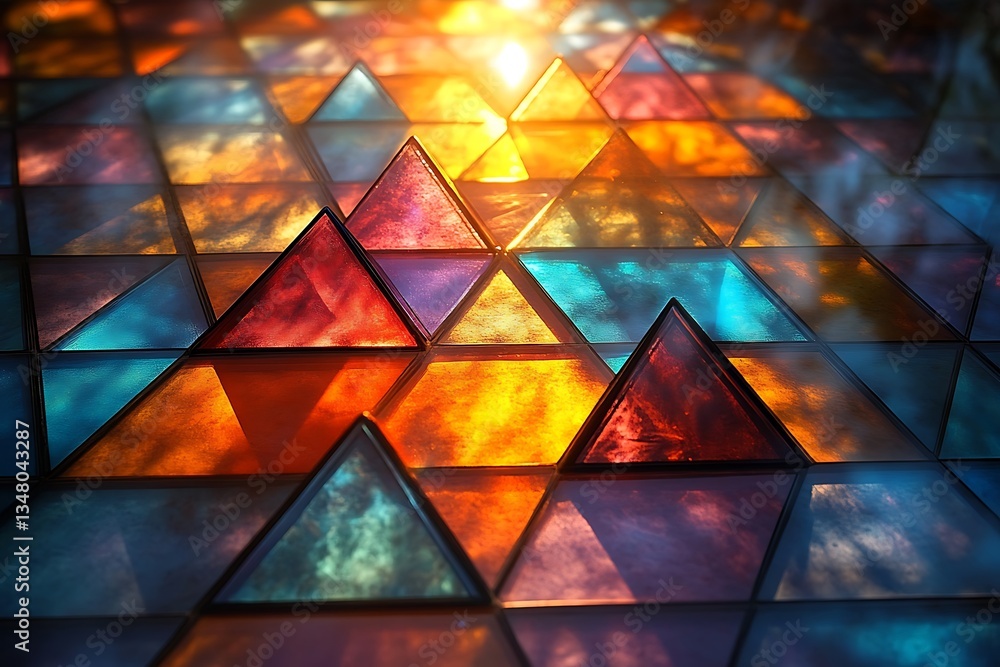 Poster a vivid 3d display of interwoven translucent forms.