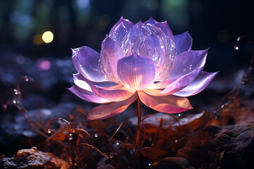 lotus, a celestial marvel that ascends from depths of aqueous realms, embodying ethereal essence of spiritual awakening, flourishing growth, and transcendence from obscurity to luminosity