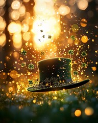 St. Patrick’s Day creative designs , St. Patrick’s Day background with leprechaun’s hat