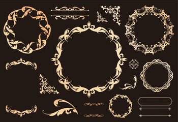 アンティークフレームデザインセット