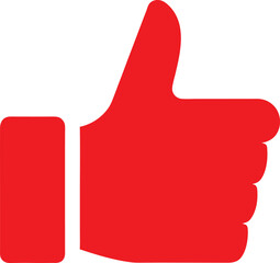 Like icon red silhouette vector Adobe Illustrator Artwork