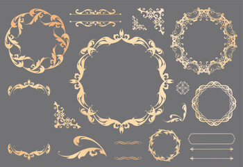 アンティークフレームデザインセット