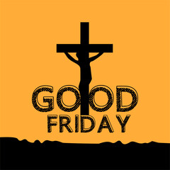 Good friday background with Jesus Christ  illustration vector.