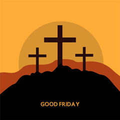 Good friday and easter background illustration 