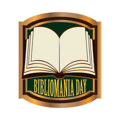 Bibliomania Day label
