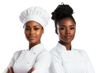 Female Chefs in Professional Attire: Culinary Expertise and Confidence in the Kitchen