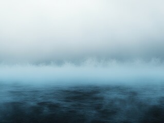 Obraz premium Misty Lake for Serene Winter Landscape.