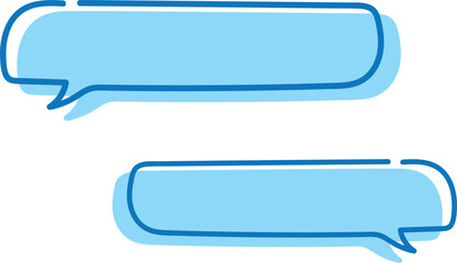 Obraz premium 会話ふきだしの手書き風ベクターイラスト素材