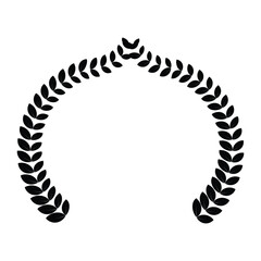 laurel wreath icon set. laurel wreath award icon on white background.