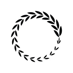 laurel wreath icon set. laurel wreath award icon on white background.