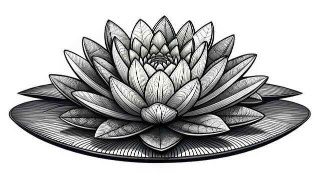 recommend clip art: Black and White Lily Pad Clipart