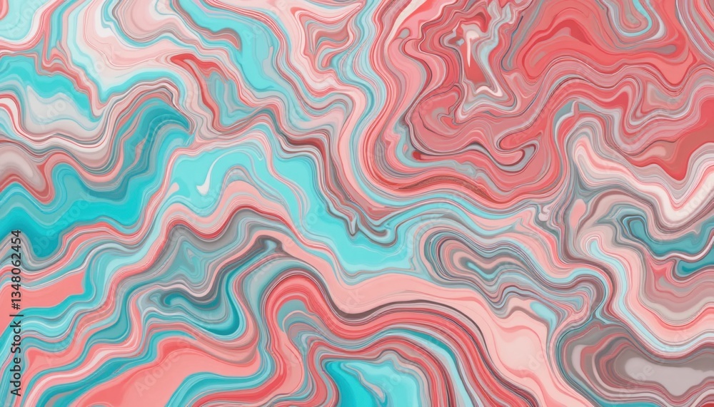 Poster dynamic abstract swirl patterns digital art vibrant colors modern design close-up view creative comp