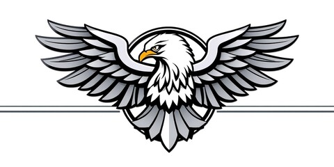 Elegant Eagle Car Emblem, Space for Branding and Identity