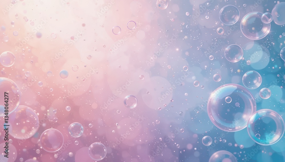 Poster captivating bubble formation event in a dreamy background dynamic graphic content soft pastel enviro