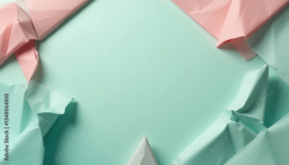 Aufkleber creative paper folding techniques studio image series minimalistic close-up artistic expression