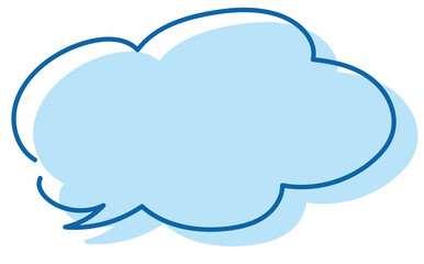 ポップなふきだしの手書き風ベクターイラスト素材