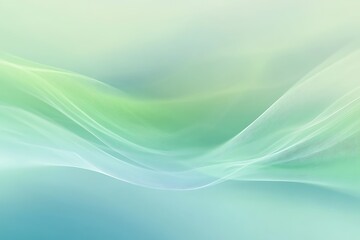 A Serene Abstract Depiction of a Green and Blue Landscape