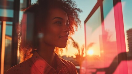 Sunset Empowerment Cinematic Gen Z Professional Narrative - Inclusive Workplace Authenticity and Millennial Creative Success Story