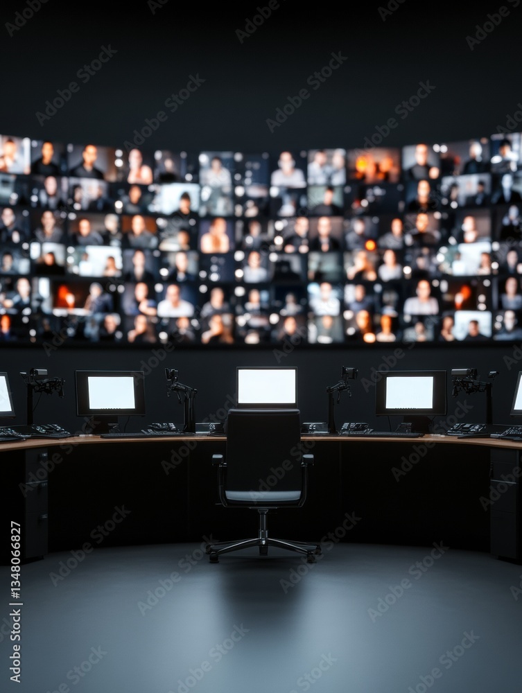 Aufkleber AI-Powered Surveillance Nexus Cutting-Edge Digital Monitoring Hub Transforming Urban Security with Hyper-Connected Crowd Analytics Technology