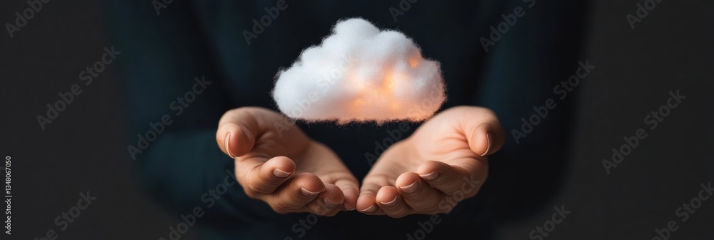 Poster Immersive Cloud Computing Visualization Future-Ready Digital Transformation with AI-Enhanced Connectivity and Intuitive Technological Ecosystem Management