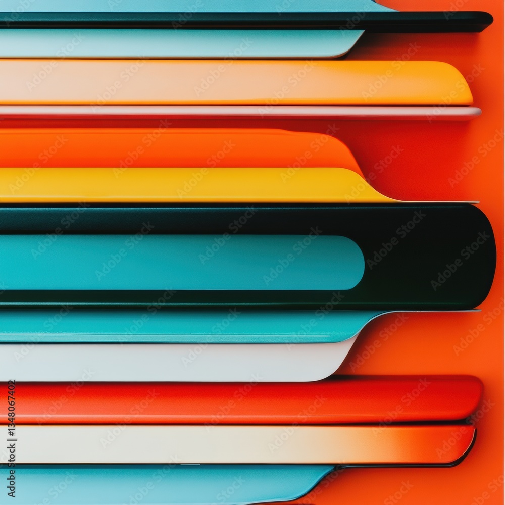 Poster Retro VHS Archive Nostalgia Vintage Video Store Shelf Pattern Documenting Analog Media Evolution in Vibrant Architectural Design