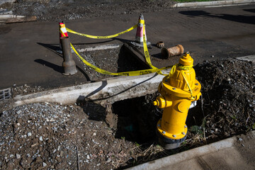 New neighborhood development water distribution and fire hydrant upgrade and installation, open...