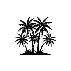 palm tree silhouette vector