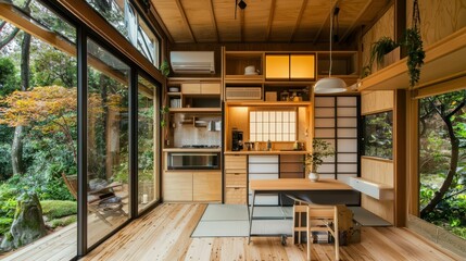 Japanese Inspired Tiny Home with Intelligent Design and Nature Views