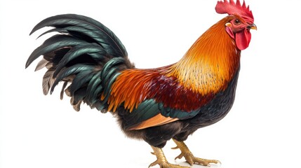 Fototapeta premium Rooster with a Colorful Plumage