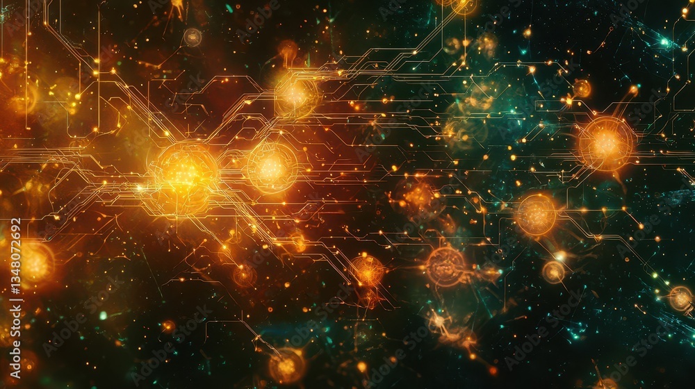 Poster abstract neural network visualization with deep learning concepts