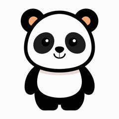 Fototapeta premium Cute vector Chinese panda bear vector on white background.