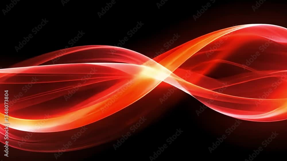 Poster abstract red wave design smooth flowing lines creating dynamic, energetic movement with vibrant colo
