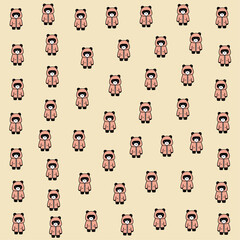 Obraz premium a pattern of a bear with a bow