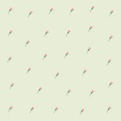 a pattern of pink flowers on a light green background