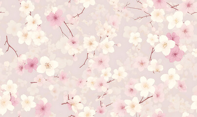 Fototapeta premium Creative 2D Doodle seamless pattern Floral or flower Illustrations