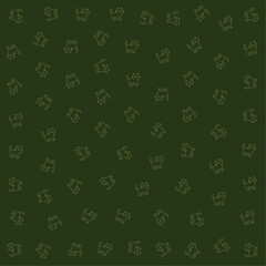 a green background with a pattern of small animals