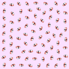 a pattern of candy canes on a pink background