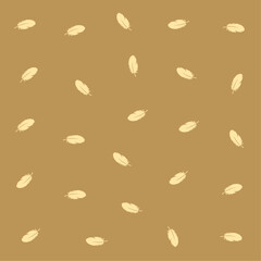 a brown background with a lot of white feathers