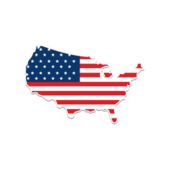 American Country Design Flat and Flag Color