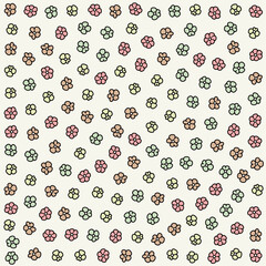 a pattern of flowers on a white background