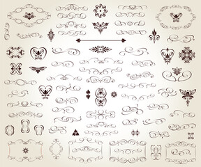 calligraphic design elements and page decoration