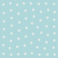 a blue and white flower pattern with white flowers