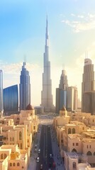 Dubai Skyline with Burj Khalifa