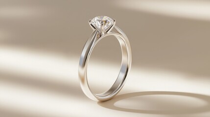 A beautifully crafted diamond engagement ring on a soft background.