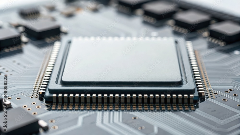 Poster cutting-edge microprocessor technology empowering advanced automation and artificial intelligence sy