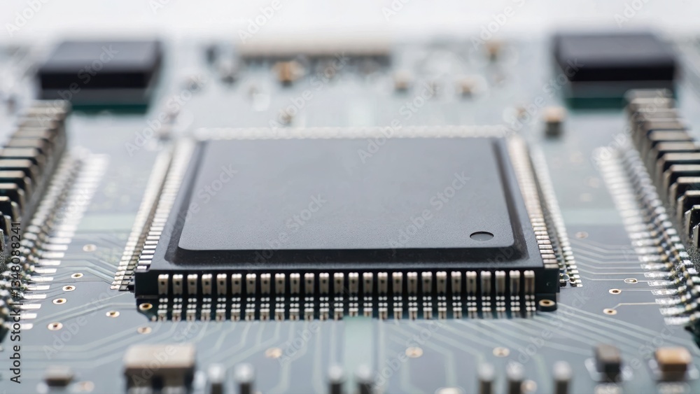 Poster cutting-edge microprocessor technology empowering advanced automation and artificial intelligence sy