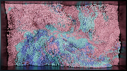 Pastel Harmony of Particles: Seamless Abstract Swirl Motion Background UHD
