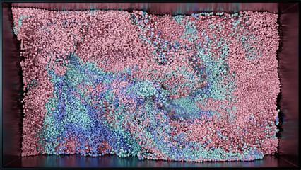 Pastel Harmony of Particles: Seamless Abstract Swirl Motion Background UHD
