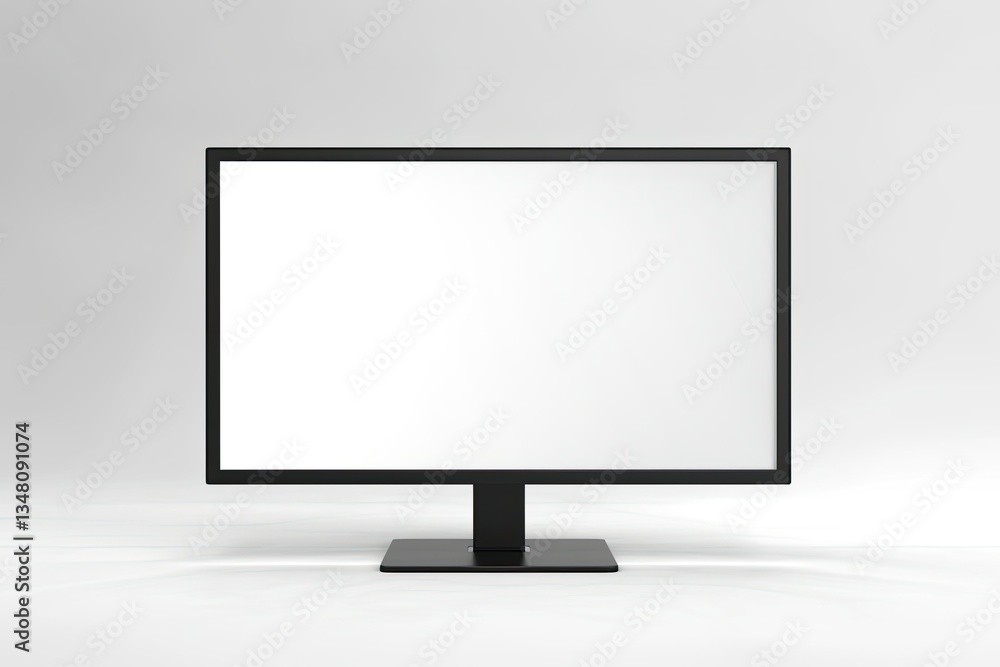 Aufkleber pc monitor with blank screen perfect for presentation of website design and mockup